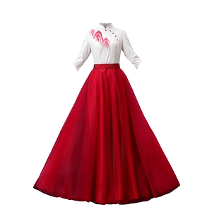 大合唱团演出服新款男女红歌比赛诗歌朗诵表演服舞台主持人服装