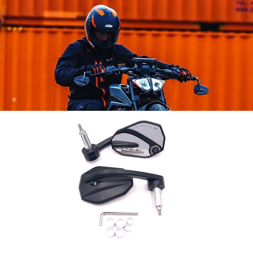 适用KTM duke250 390 790 890 分裂脸车把后视镜手把镜端子反光镜