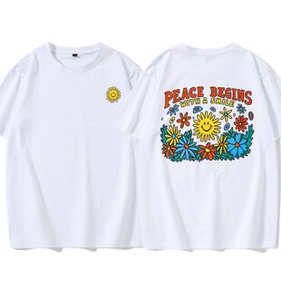 张震岳同款短袖T恤男女跟着感觉走北京演唱会周边宽松休闲应援童