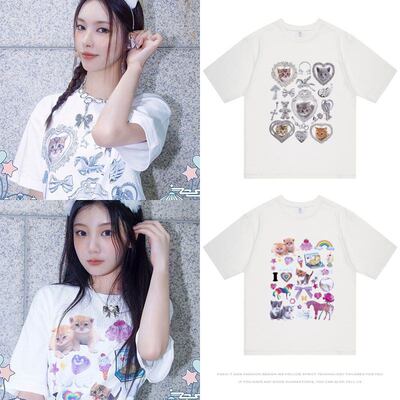 ILLIT演唱会打歌舞台周边应援卢玧我李沅禧同款短袖T恤纯棉男女装