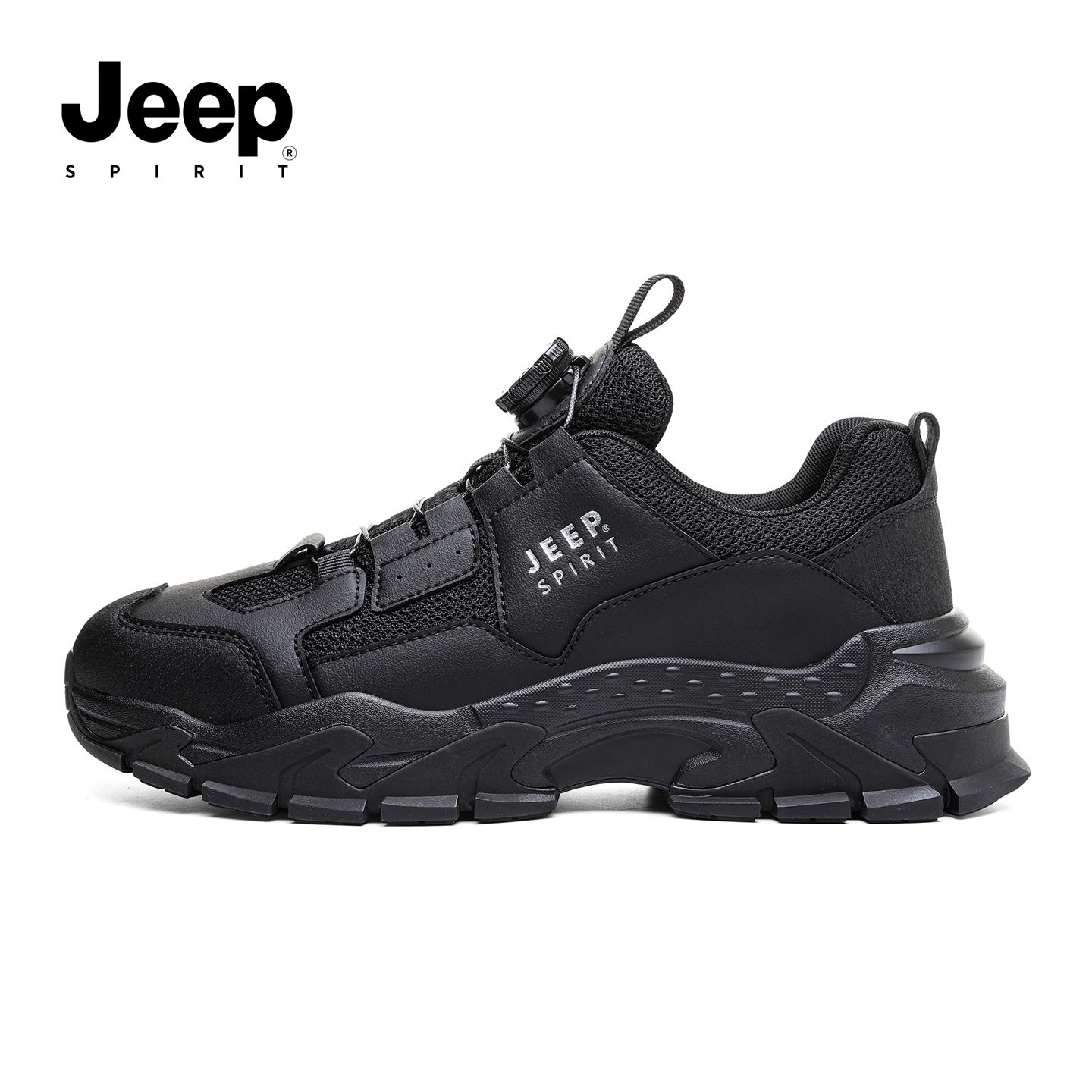 jeepspirit吉普男鞋便捷旋钮老爹鞋男2025新款秋冬男士男款休闲鞋,流行男鞋,老爹鞋,淘宝优惠券,粉丝福利购,淘宝优惠卷