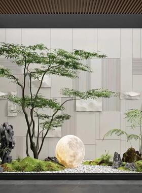 高端枫叶树真绿植室内造景楼梯橱窗装饰落地摆件北欧风生假树