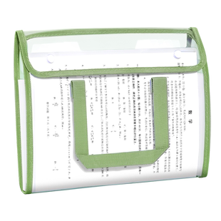 手提式风琴包超大容量便携式文件夹高颜值简约透明可视文件袋子学生整理收纳试卷资料神器科目分类多层补习袋