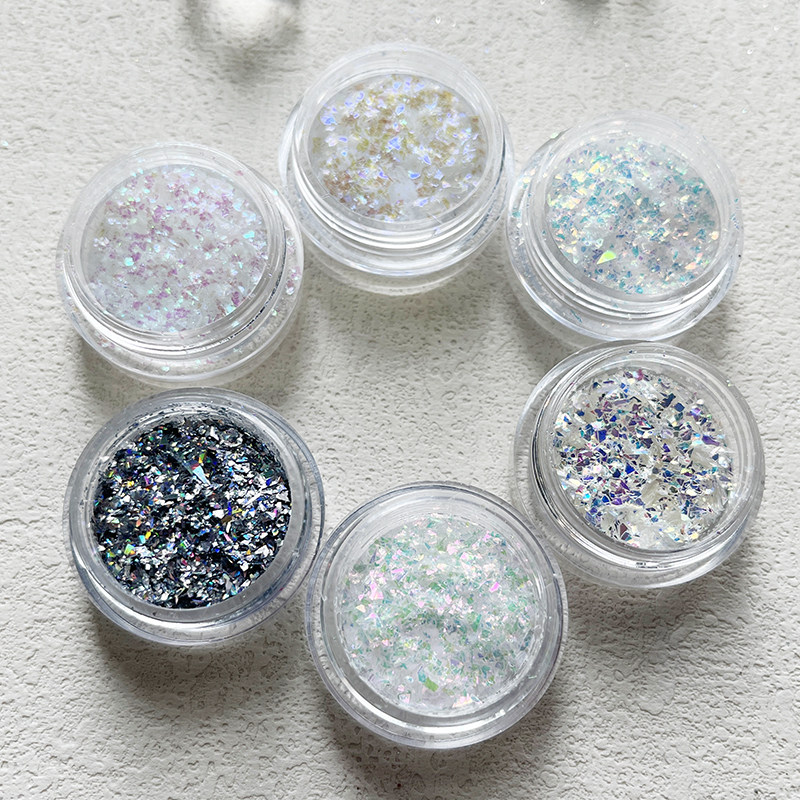 日本品牌MissMoeGel美甲玻璃碎片纸极光糖果亮片闪粉网红指甲饰品