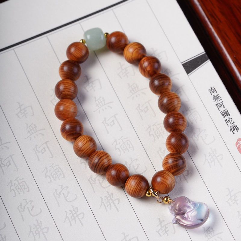 崖柏手持陈化手链女款国潮手串
