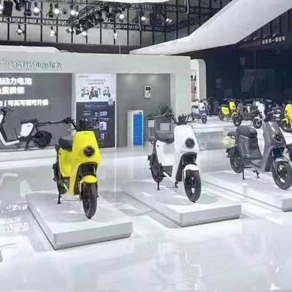 电动车展台摩托车展台产品发光展台LED发光地台定制展台免费LOGO