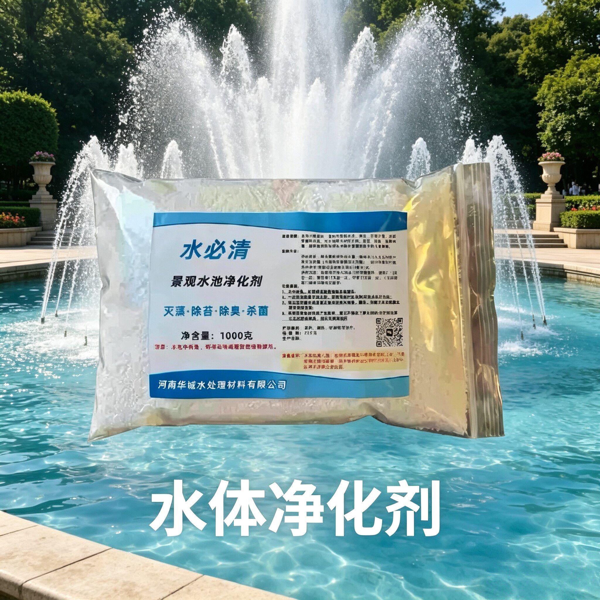 喷泉景观水池杀菌灭藻水体净化剂