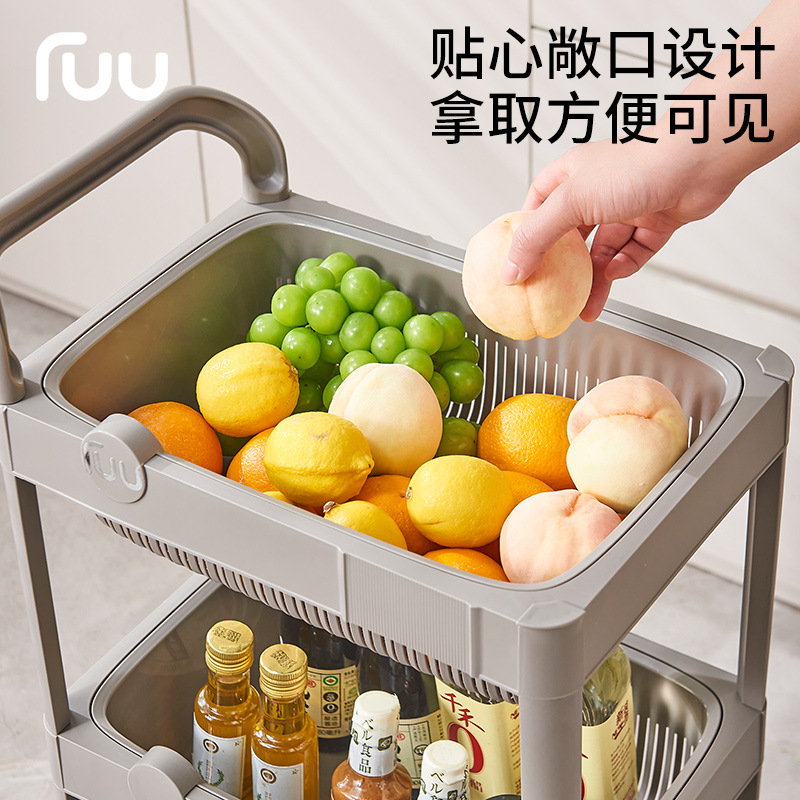 小推车带轮展示分层架一体家居