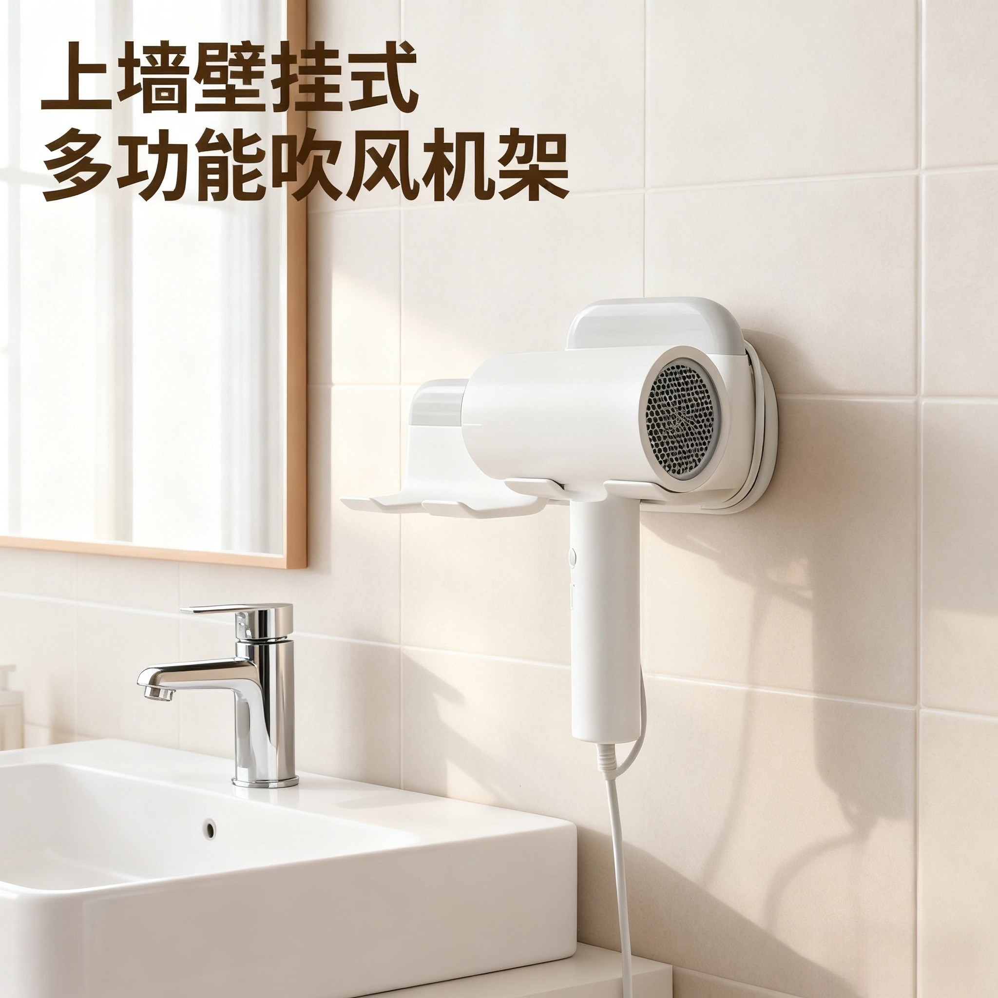 吹风机置物架免打孔卫生间电吹风