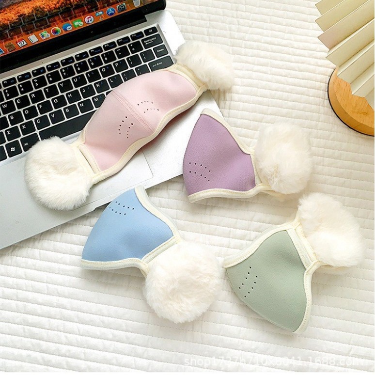 儿童口罩女童防风护耳一体保暖