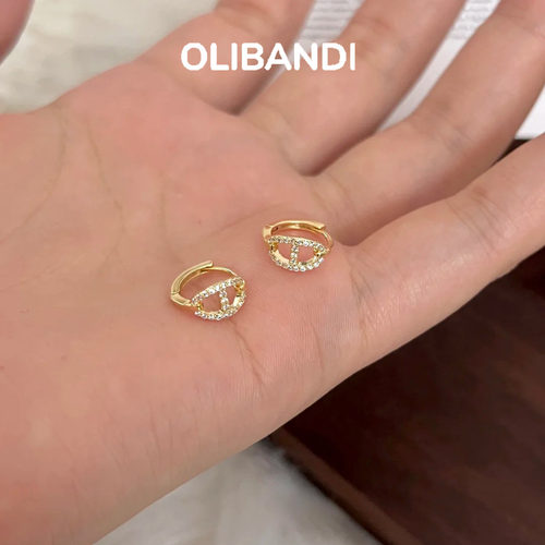 OBD925银实验室培育钻石耳环女简约猪鼻子设计感轻奢高级感耳环