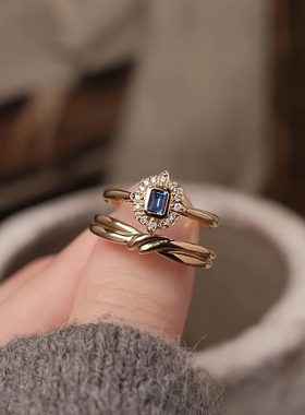 OBD培育钻石女戒S925银情侣对戒