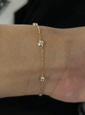 OBD培育钻石泡泡钻手链925银手环