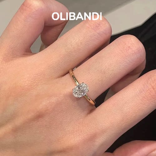 OBD培育钻石女戒S925银结婚戒指