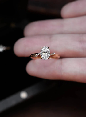 OBD培育钻石女戒S925银