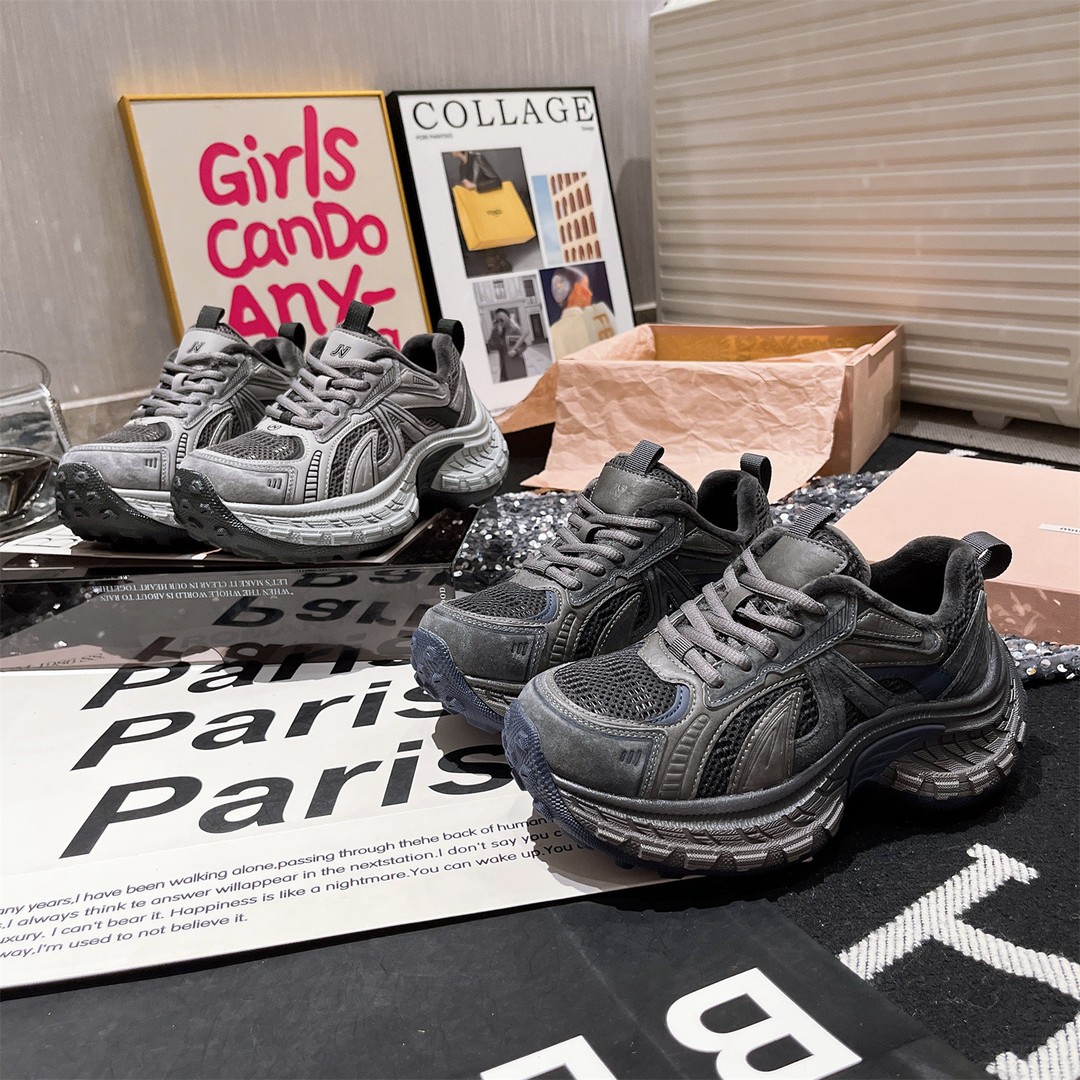 真皮做旧厚底松糕加绒老爹鞋女