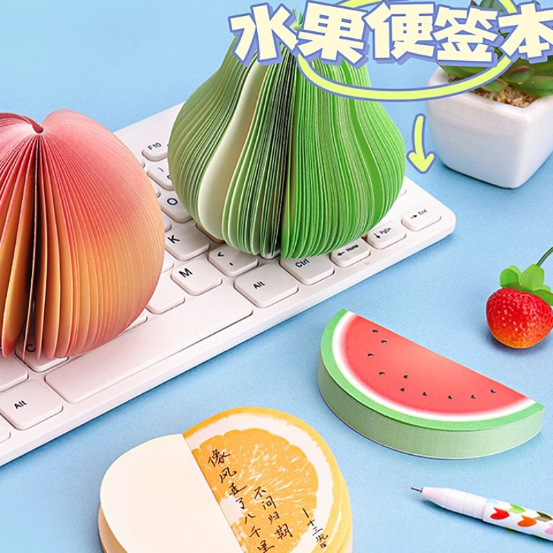 创意3D苹果便签本无粘性可撕便便签本/便条纸/N次