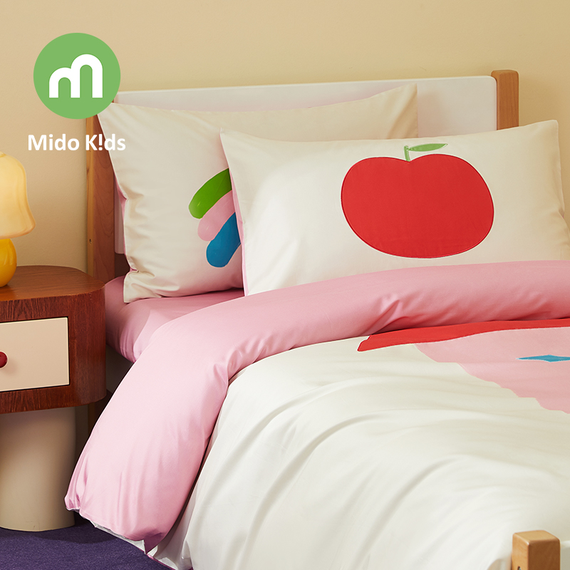 女童四件套纯棉儿童三件套小清新床上用品被套床笠床单-星星小屋