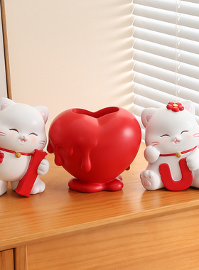 LOVE招财猫摆件结婚礼物送新人