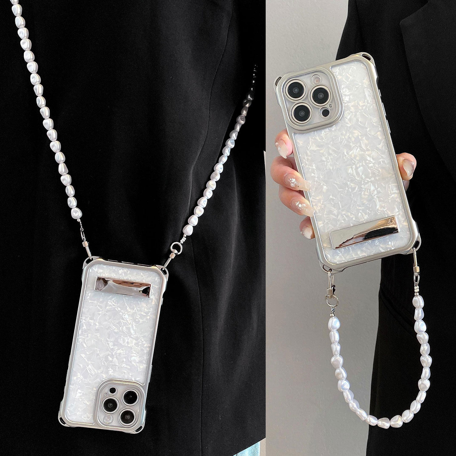 四角可挂贝壳纹隐形支架适用iPhone17手机壳苹果16promax不规则斜挎链15pro斜挎背带14防摔13手提链12/11软xs,3C数码配件,手机保护套/壳,淘宝优惠券,粉丝福利购,淘宝优惠卷