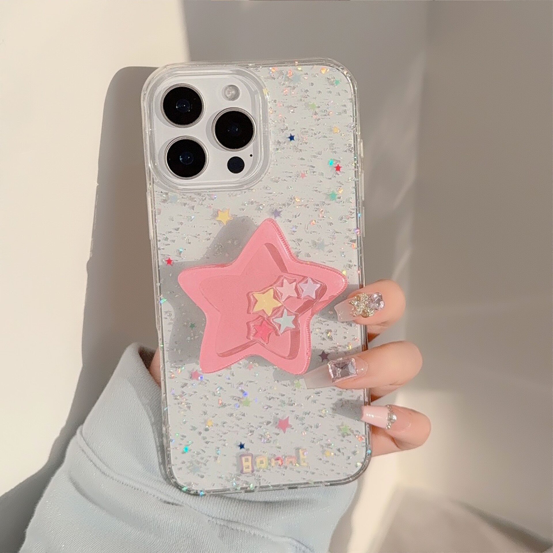 iPhone17透明星星彩手机壳图片