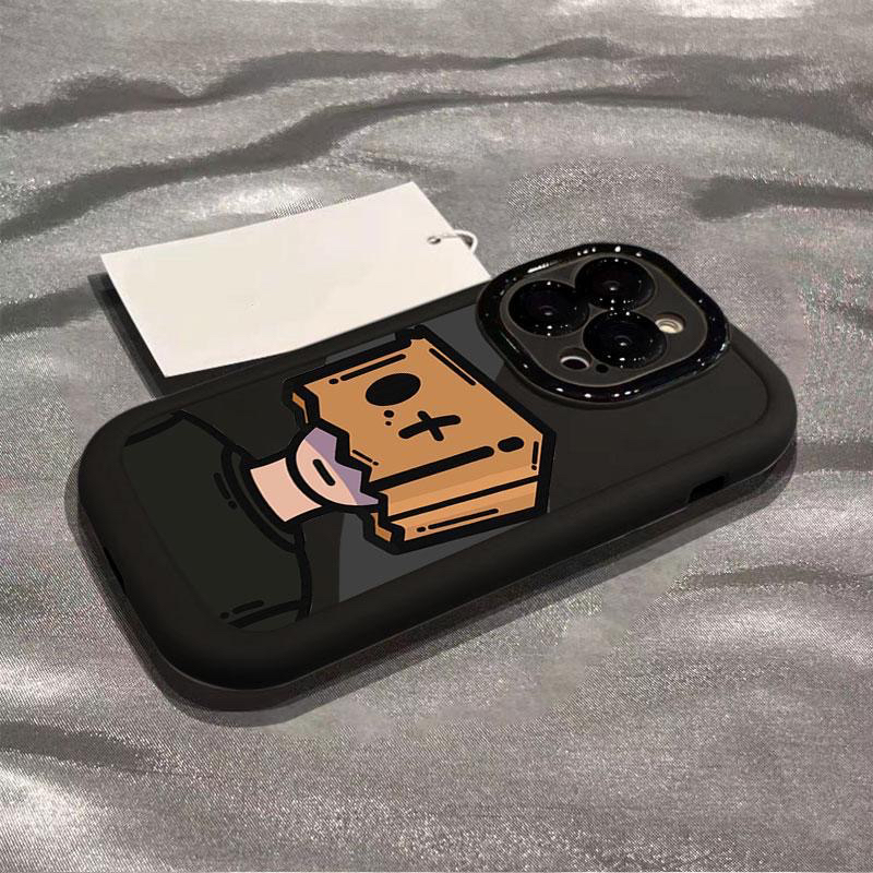纸箱男孩16手机壳iPhone15Promax软壳14plus男生13全包12小众11硅胶xs潮流xr简约高级感保护套8p/7p