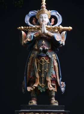 神像佛像订制韦陀菩萨木雕订做风景山水人物动物木雕订制学生作业