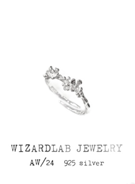 WIZARDLAB原创设计丨草药系列 手工雕蜡高级感纯银 桂花细戒