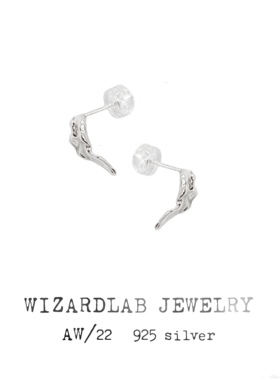 WIZARDLAB原创设计丨白茶系列 手工雕蜡小众纯银首饰 白茶耳钉