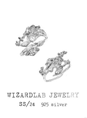 WIZARDLAB原创设计丨草药系列 手工雕蜡高级感银饰「落葵」戒指