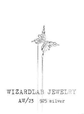 WIZARDLAB原创设计丨高级感 手工925纯银「影蝶」系列 耳钉/戒指