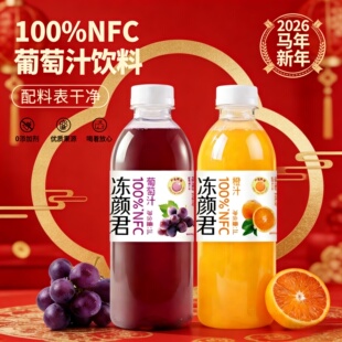 冻颜密码100%NFC橙汁1L家庭版休闲饮料大瓶饮料整箱礼盒装送礼