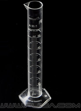 VITLAB塑料刻度量筒A级含专票250ml10ml 64604 25ml 50ml 100ml 500ml 1000ml PMP材质KB证书高透量杯65004