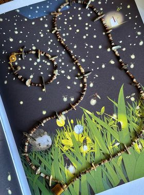 「野蛮生长」自然系艺术中古感贝壳天然石原创串珠饰品