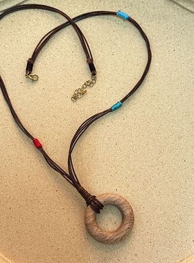 新中式长款吊坠项链毛衣链女民族风复古手工编织颈链国风百搭锁骨