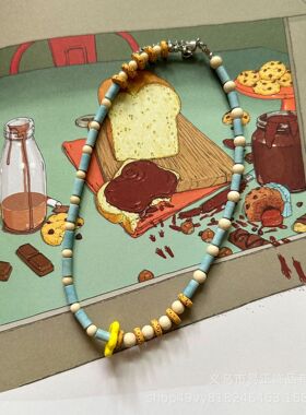 清新淡雅 粘土感可爱可移动黄色花朵夏日清爽童趣亲子链