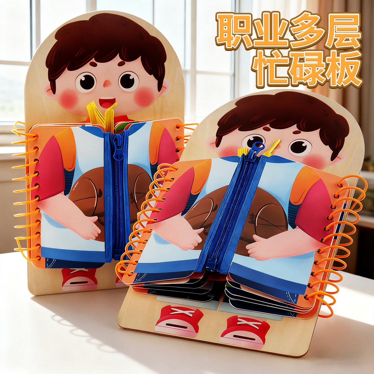 蒙氏早教益智拉链玩具宝宝穿衣训练认知忙碌板小班生活区区域材料