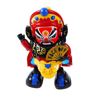 电动变脸川剧娃娃抖音同款自动变脸玩具京剧脸谱儿童小机器人玩偶