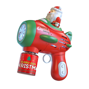泡泡机儿童手持圣诞老人吹泡泡枪新年烟花泡泡机全自动女男孩玩具