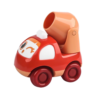 儿童卡通惯性车宝宝回力车萌趣工程车队男孩0一1岁2小车玩具套装