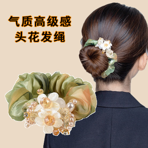 2026丸子头发饰高马尾发绳女