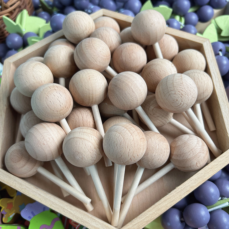 木质棒棒糖仿真糖果玩具
