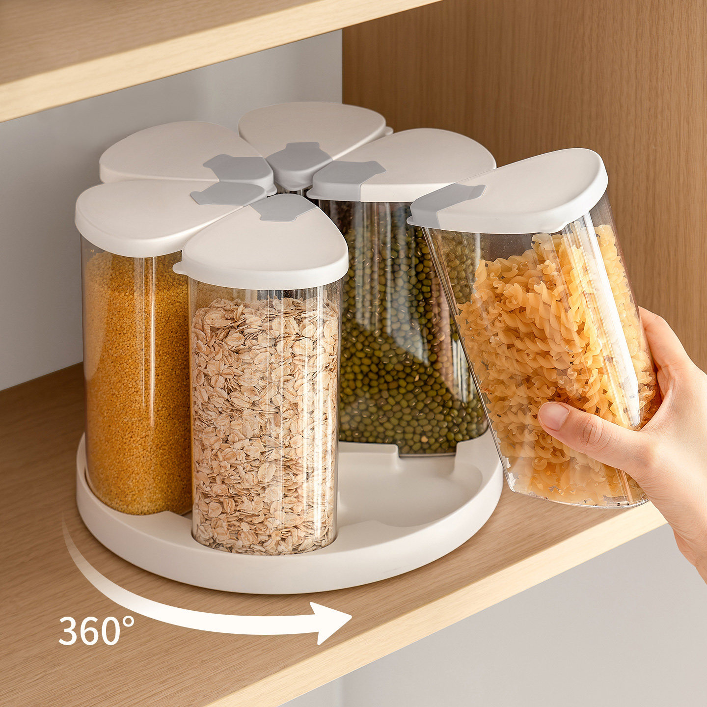 五谷杂粮收纳盒旋转米桶家用装米豆子粮食储存罐食品级防潮密封桶,厨房/烹饪用具,米桶/米缸,淘宝优惠券,粉丝福利购,淘宝优惠卷