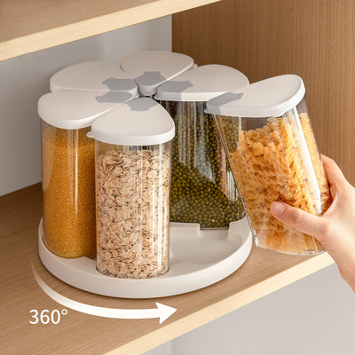 五谷杂粮旋转收纳盒防虫防潮
