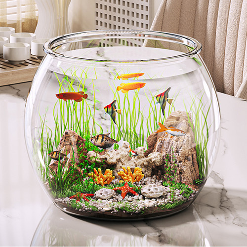 【鱼缸防摔耐摔不坏】高透PET