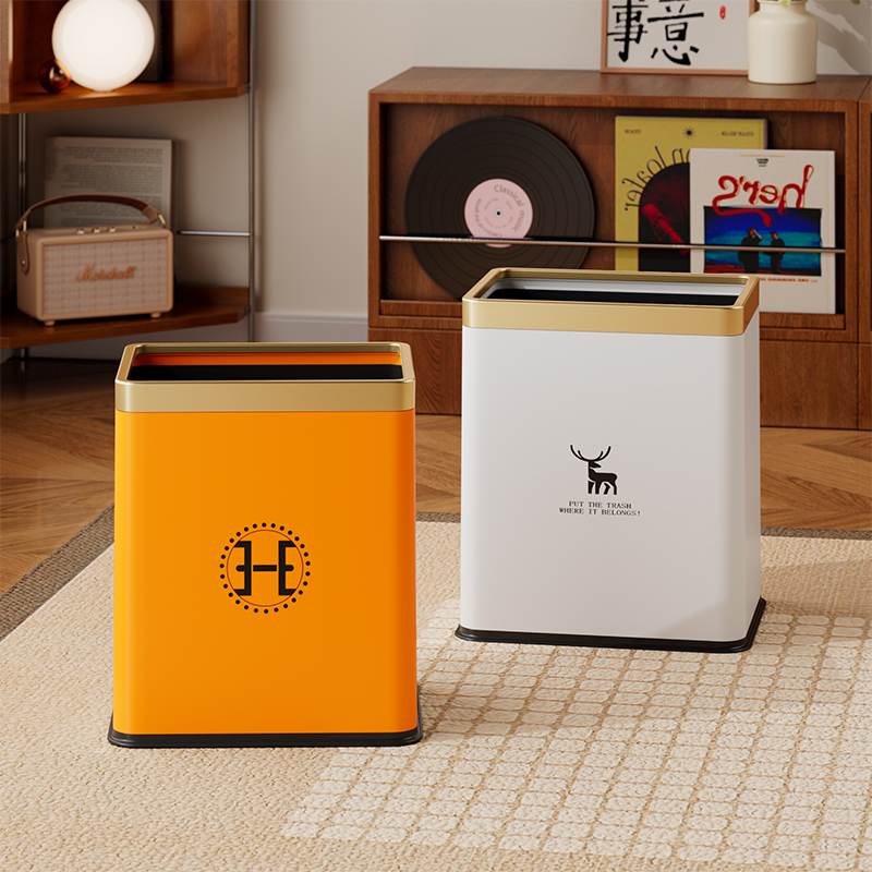 方形垃圾桶无盖轻奢大容量高颜值