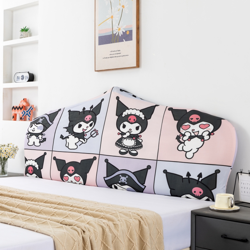 库洛米床头罩套弹力万能床头套全包儿童房床头罩床靠背罩套防尘罩