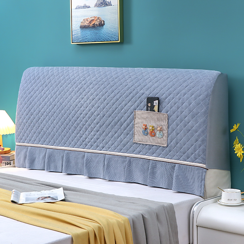 全包床头套罩软包加厚简约防尘弹力通用木板床床头罩床靠背保护套