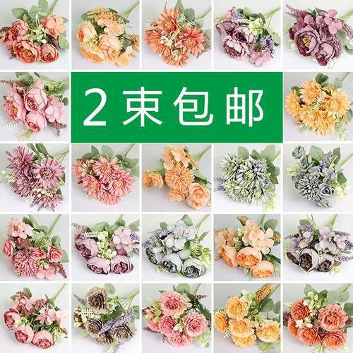 玫瑰花仿真花单支绢花摆件
