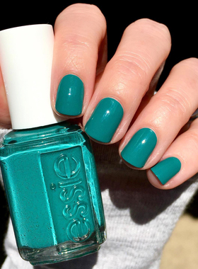 ESSIE743免烤显白孔雀绿指甲油
